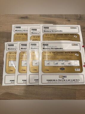 7 Packs Pioneer RMW-5 Top Load 12x12 Memory Scrapbook Refill (5 Pages Each)